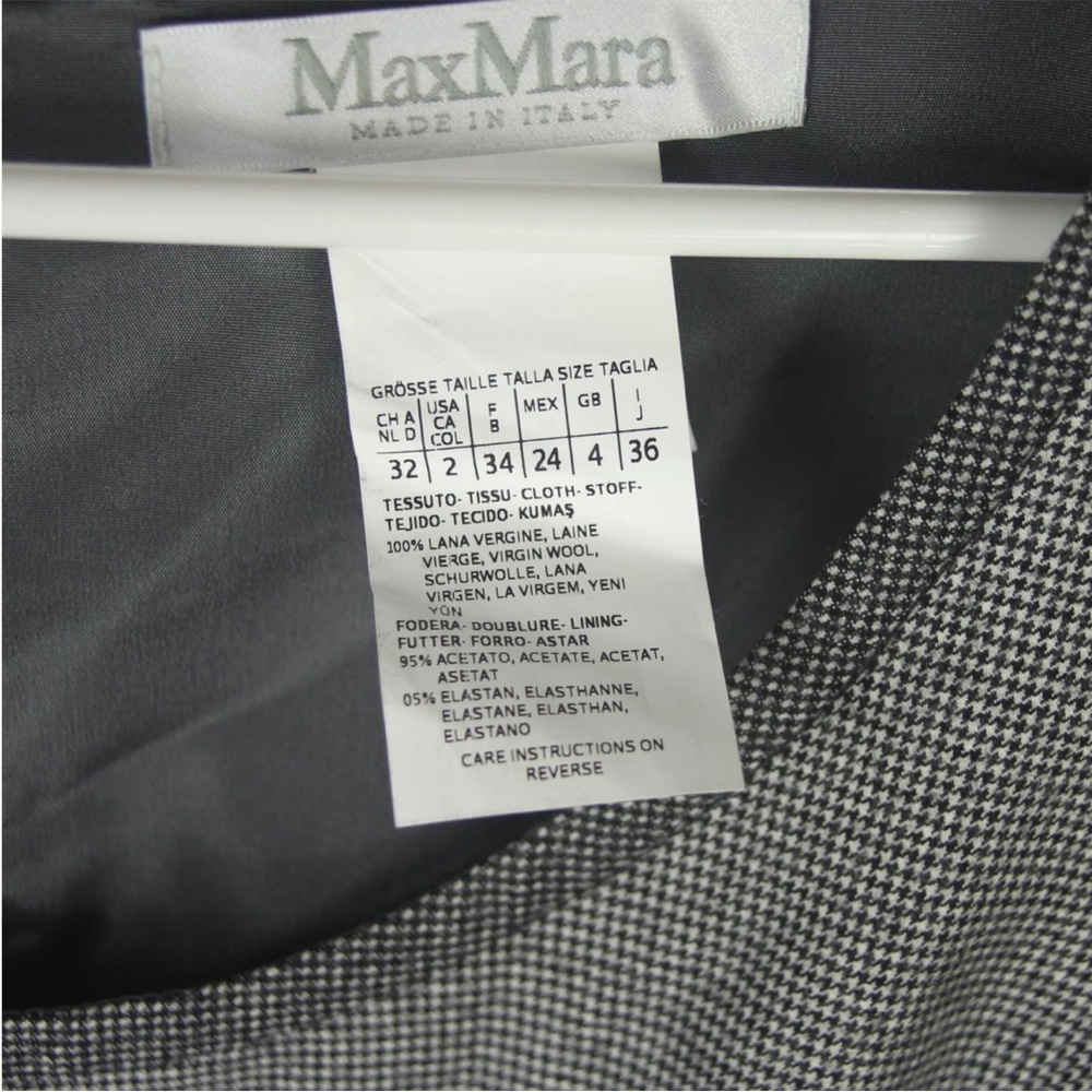 Max Mara Midi Sheath Dress US 2 Belted Sleeveless Wool Old Money Career Gray EUC - Picture 7 of 14